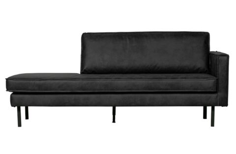 BePureHome Daybed Rodeo Right Zwart Banken Leder